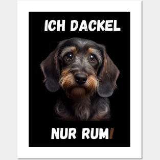 Sweet Wire-haired Dachshund - I Dachshund Just Around! 5 Posters and Art